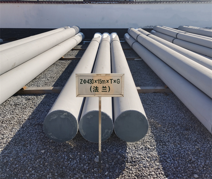 治多430×15米×T×G法兰水泥杆